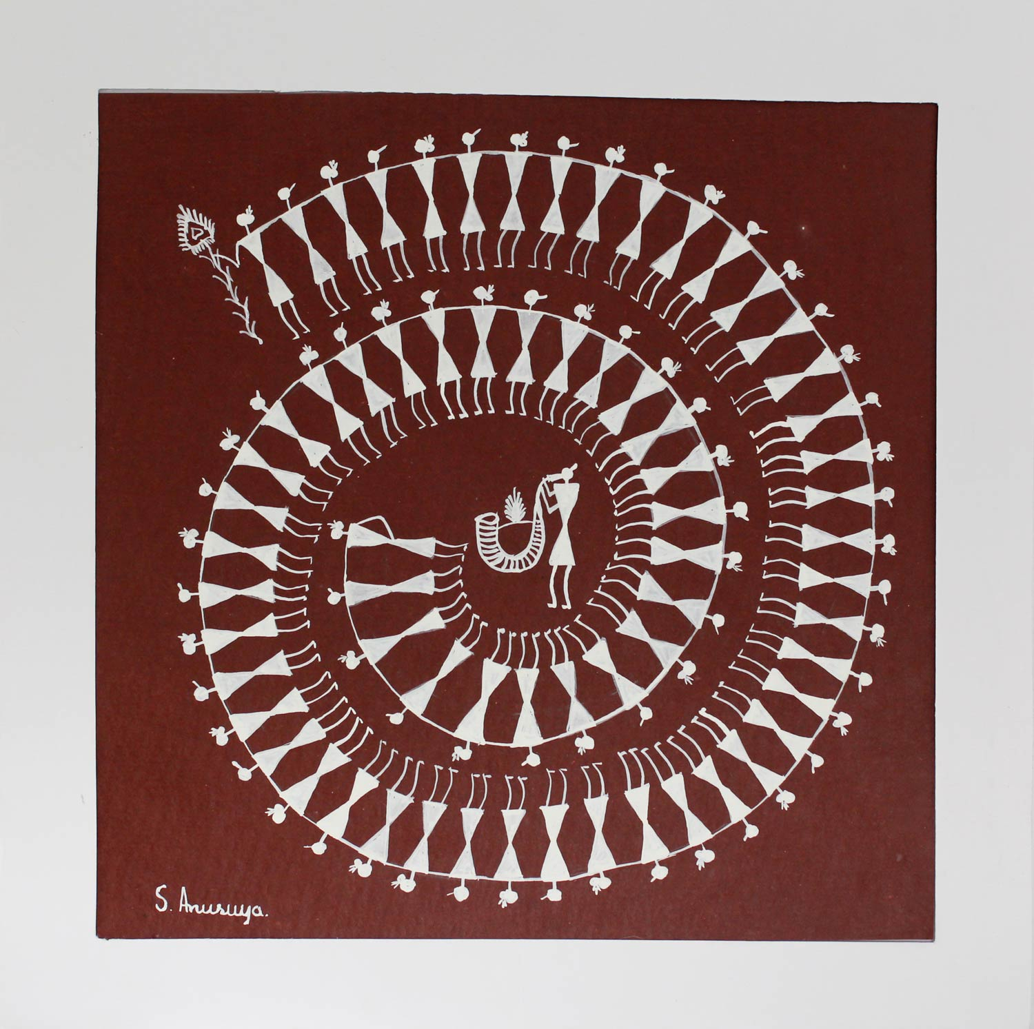 Warli Painting Tarpa Dance Ii Novica