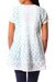 Cotton blouse, 'Teal Harmony' - Block Print Cotton Patterned Tunic Top (image 2b) thumbail