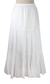 Cotton skirt, 'Lucknow Princess' - Hand Embroidered Long White Cotton Peasant Skirt (image 2c) thumbail