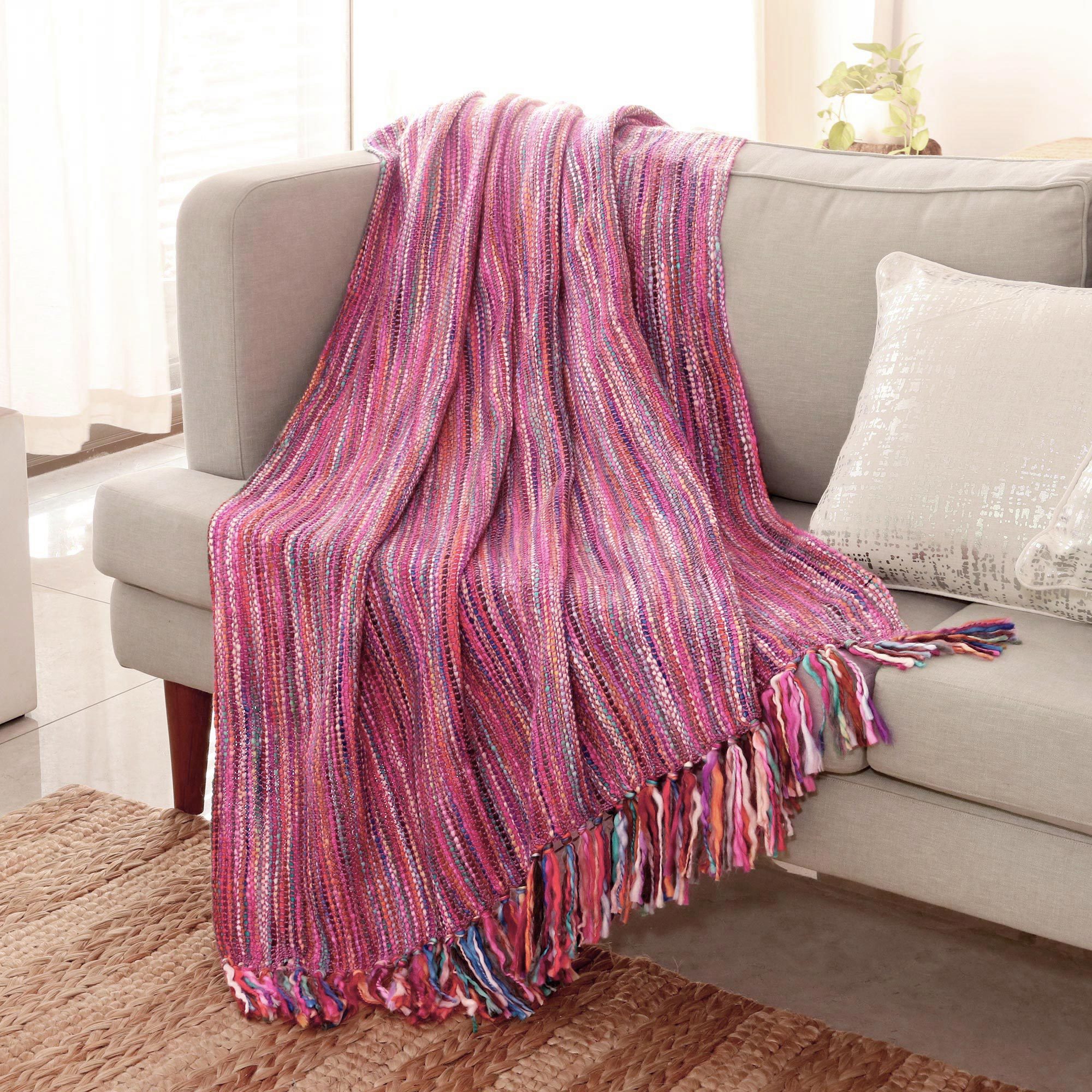 UNICEF Market Indian MultiColored Textile Throw Blanket Brilliant