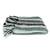 Throw, 'Teal Kiss' - Indian Striped Throw Blanket (image 2a) thumbail