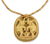 Wood pendant necklace, 'Playful Elephants' - India Jali Jewelry Hand Crafted Beaded Necklace thumbail