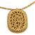 Holzblumen-Halskette - Handgefertigte indische Halskette mit floralem Holzanhänger
