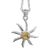 Citrine pendant necklace, 'Golden Sun' - Citrine and Sterling Silver Necklace from India Jewelry (image 2a) thumbail