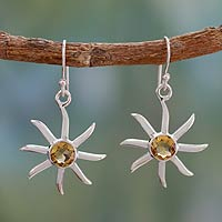 Featured review for Citrine dangle earrings, Golden Sun