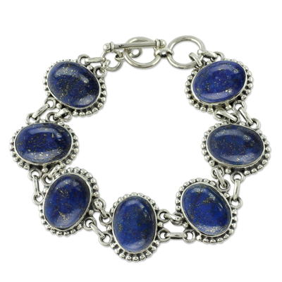 Lapis lazuli link bracelet