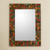 Decoupage wall mirror, 'Stamp Collector' - Decoupage wall mirror thumbail