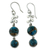 Sterling silver dangle earrings, 'Sweet Blueberries' - Sterling silver dangle earrings (image 2a) thumbail
