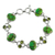 Peridot link bracelet, 'Forest Pebbles' - Peridot link bracelet