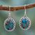 Sterling silver dangle earrings, 'Azure Dream' - Indian Modern Sterling Silver Dangle Earrings thumbail
