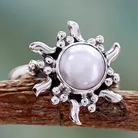 Featured review for Cultured pearl cocktail ring, Quiet Sun