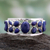 Lapis lazuli cuff bracelet, 'Summer Sea' - Lapis lazuli cuff bracelet thumbail