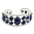 Lapis lazuli cuff bracelet, 'Summer Sea' - Lapis lazuli cuff bracelet (image 2a) thumbail