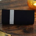 Beaded clutch evening bag, 'Midnight Sparkle' - Beaded clutch evening bag