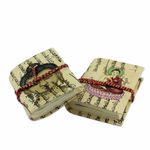 Handmade paper mini-journals, 'Serenity' (pair) - Handmade paper journals (Pair)