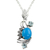 Chalcedony and blue topaz pendant necklace, 'Mughal Romance' - Chalcedony and Blue Topaz Pendant Necklace (image 2a) thumbail