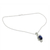 Collar con colgante de perlas cultivadas y lapislázuli - Collar con colgante de perlas cultivadas y lapislázuli