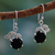 Onyx dangle earrings, 'Forbidden Fruit' - Onyx dangle earrings thumbail