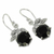 Onyx dangle earrings, 'Forbidden Fruit' - Onyx dangle earrings (image 2b) thumbail