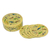 Papier mache coasters, 'Yellow Srinagar Birds' (set of 6) - Papier mache coasters (Set of 6)