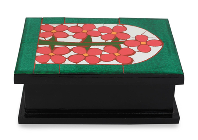 Mosaic decorative box, 'Orange Blossoms' - Mosaic decorative box