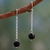 Onyx dangle earrings, 'Protection Pendulums' - Onyx dangle earrings thumbail