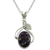 Sterling silver pendant necklace, 'Purple Dew' - Sterling silver pendant necklace (image 2a) thumbail