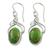 Sterling silver dangle earrings, 'Green Dew' - Handcrafted Sterling Silver Earrings from India (image 2a) thumbail