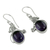 Amethyst dangle earrings, 'Impassioned Plum' - Amethyst dangle earrings (image 2b) thumbail