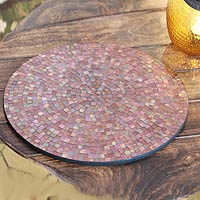 Glass mosaic vanity tray, 'Glamour' - Glass mosaic vanity tray
