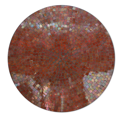 Glass mosaic vanity tray