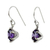 Amethyst dangle earrings, 'Lilac Solitaire' - Amethyst dangle earrings (image 2b) thumbail