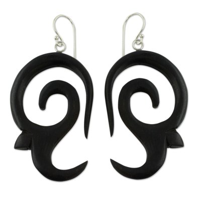 Ebony dangle earrings