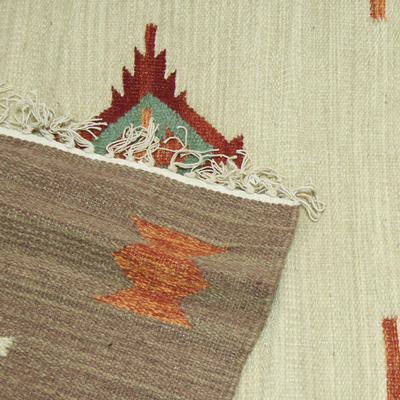 Wool rug, 'Neon Magic' (4x6) - Wool rug (4x6)