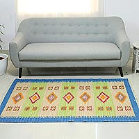 Wool rug, 'New Traditions' (4x6) - Wool rug (4x6)