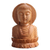 Wood sculpture, 'Serene Buddha I' - Wood sculpture thumbail