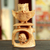 Wood jali sculpture, 'Hide and Seek' - Wood jali sculpture (image 2) thumbail