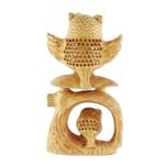 Wood jali sculpture, 'Hide and Seek' - Wood jali sculpture