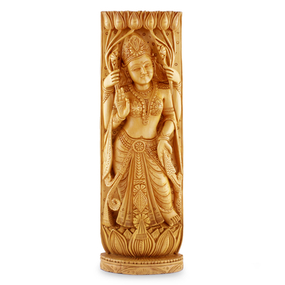 Wood sculpture, 'Hindu Romance' - Wood sculpture
