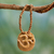 Wood pendant necklace, 'Vedic Om' - Wood pendant necklace