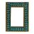 Bejeweled photo frame, 'Aqua Glitz' (4x6) - Dazzling Aqua Photo Frame from India (4x6)