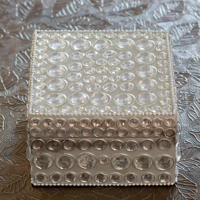 Bejeweled box, 'Silver Glitz' - Bejeweled box
