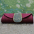 Beaded clutch handbag, 'Burgundy Starlight' - Embellished Clutch Evening Bag in Burgundy from India (image 2) thumbail