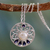 Cultured pearl and Iolite necklace, 'Bihar Blossom' - Hand Made Pearl and Iolite Necklace thumbail