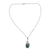 Sterling silver pendant necklace, 'Elegance' - Composite Turquoise Jewelry in a Silver Necklace thumbail