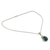 Sterling silver pendant necklace, 'Elegance' - Composite Turquoise Jewelry in a Silver Necklace (image 2b) thumbail