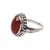 Carnelian cocktail ring, 'Sun Afire' - Carnelian Ring Artisan Crafted Sterling Silver Jewellery