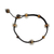 Tiger's eye flower anklet, 'Blossoming Quartet' - Macrame Anklet Crafted by Hand with Tiger's Eye and Silver thumbail