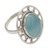 Chalcedony cocktail ring, 'Mumbai Sky' - Modern Silver Ring with Blue Chalcedony (image 2a) thumbail