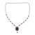 Garnet pendant necklace, 'Romantic Wine' - Silver Necklace with 23 Garnets (image 2a) thumbail